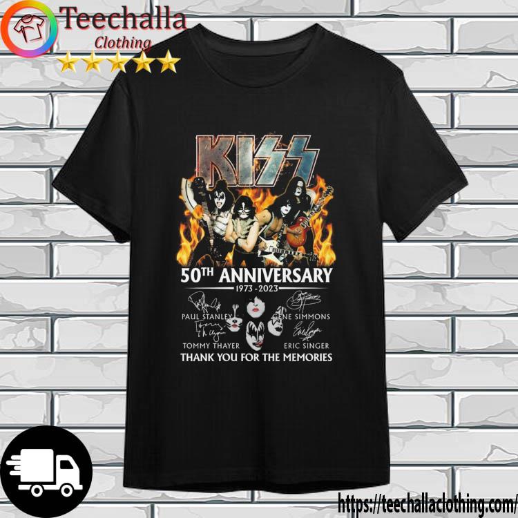 Kiss 50th Anniversary 1973-2023 Thank You For The Memories Signatures shirt