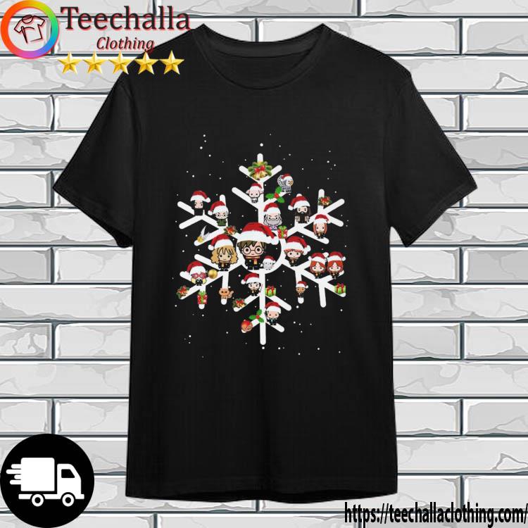 Snowflake Harry Potter Character Chibi Merry Christmas shirt